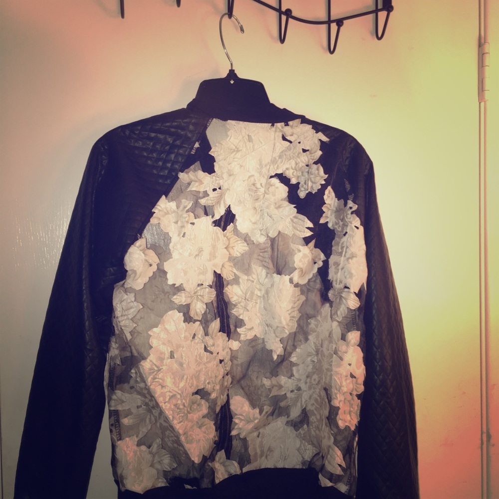 Multi-colored Sheer Zip-up Jacket